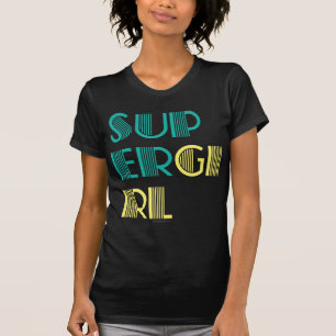 Supergirl grönt och gult tee