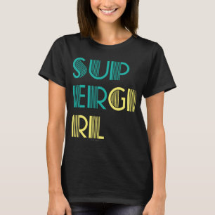 Supergirl-Grönt och -Gult Tee Shirt
