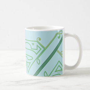 Supergirl Grönt Vine Logotyp Mönster Kaffemugg