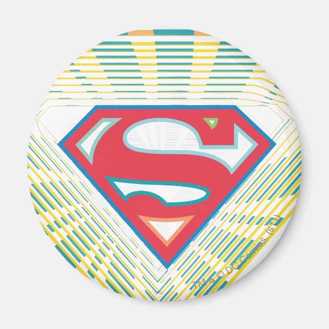 Supergirl Groovy Logotyp Magnet (Framsidan)