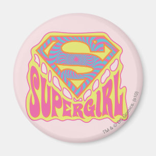 Supergirl Groovy Logotyp Magnet