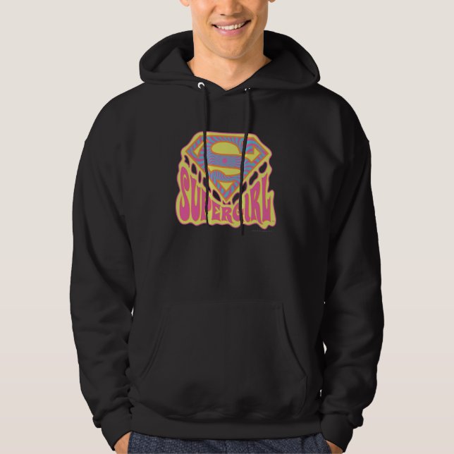 Supergirl Groovy Logotyp Munkjacka (Framsida)
