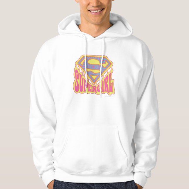 Supergirl Groovy Logotyp Sweatshirt (Framsida)