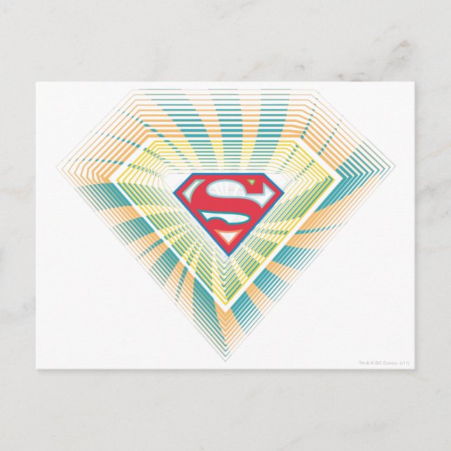 Supergirl Groovy Logotyp Vykort (Framsida)