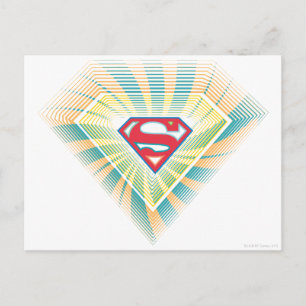 Supergirl Groovy Logotyp Vykort