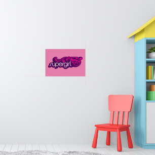 Supergirl Groovy Namn och S-Shield Poster