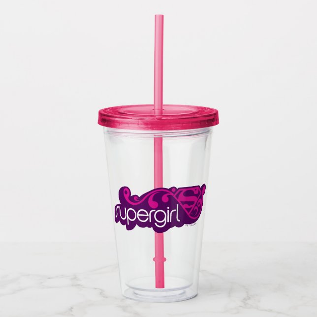 Supergirl Groovy Namn och S-Shield Take Away Mugg (Framsida)