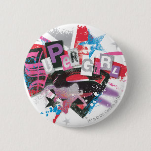 Supergirl Grunge Design Knapp