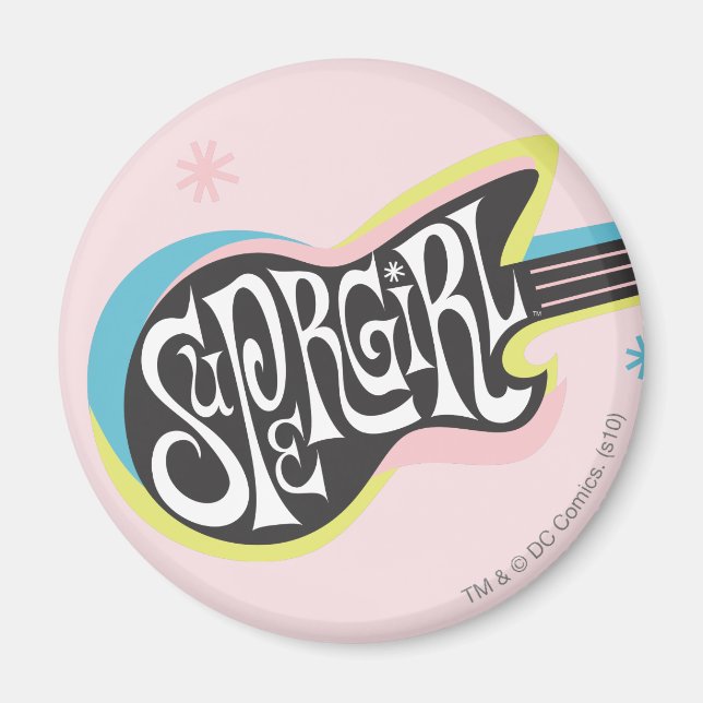 Supergirl Guitar Magnet (Framsidan)