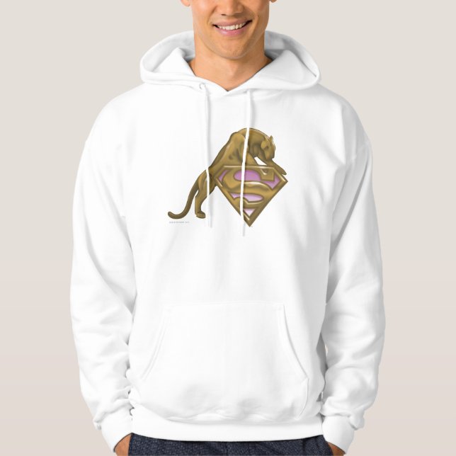 Supergirl guld- katt sweatshirt (Framsida)