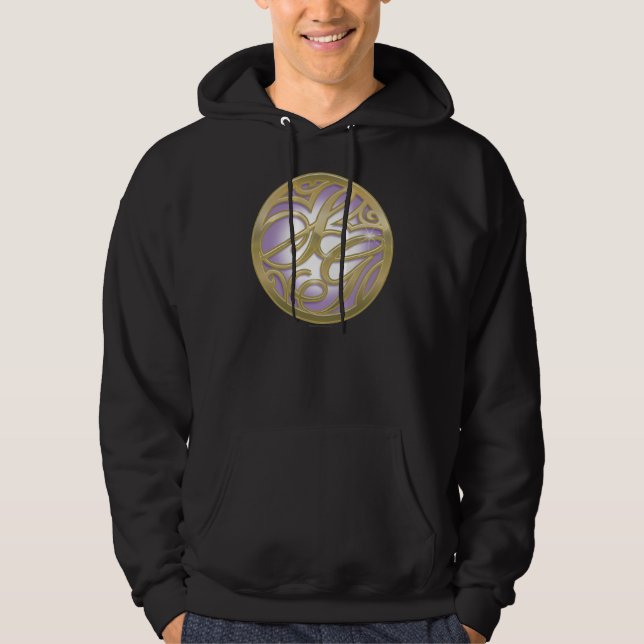 Supergirl Guld & Lila Circle Logotyp Hoodie (Framsida)