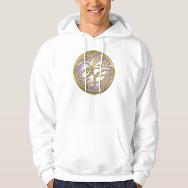 Supergirl Guld & Lila Circle Logotyp Hoodie (Framsida)
