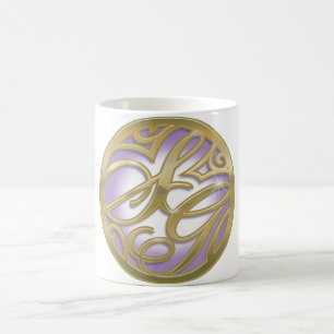 Supergirl Guld & Lila Circle Logotyp Kaffemugg