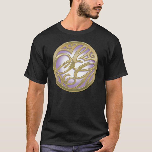 Supergirl Guld & Lila Circle Logotyp T-shirt (Framsida)