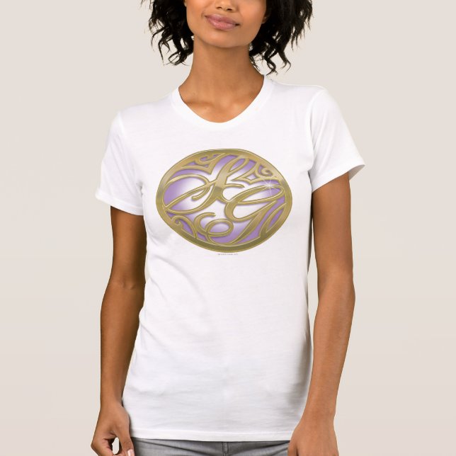Supergirl Guld & Lila Circle Logotyp T Shirt (Framsida)