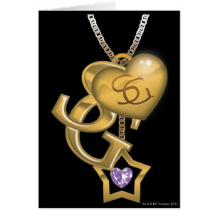Supergirl Guld Locket Hälsningskort
