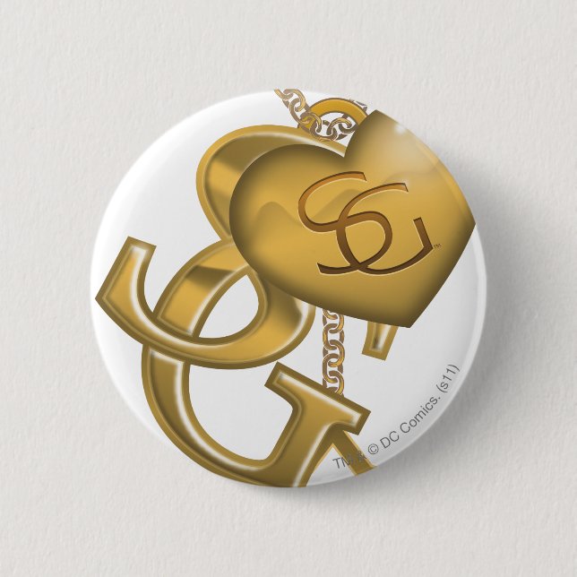 Supergirl Guld Locket Knapp (Framsida)