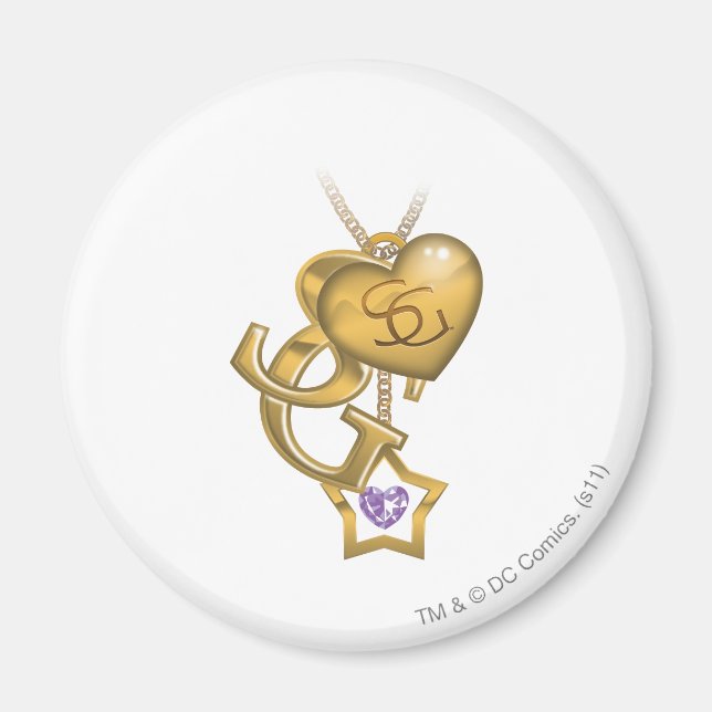Supergirl Guld Locket Magnet (Framsidan)