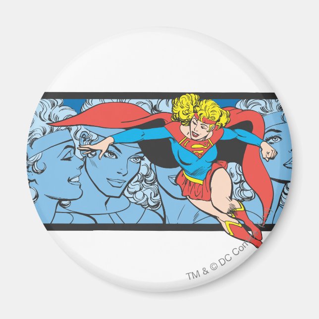 Supergirl Head Shots Magnet (Framsidan)