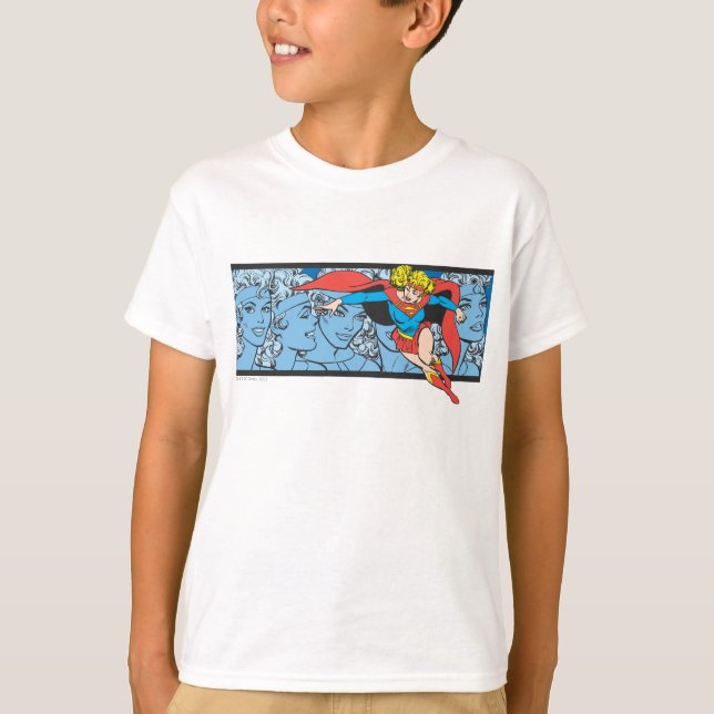 Supergirl Head Shots Tee Shirt (Framsida)