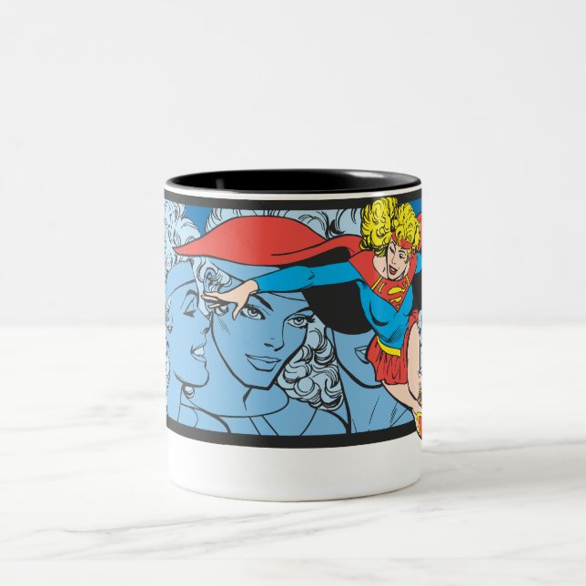Supergirl Head Shots Två-Tonad Mugg (Center)