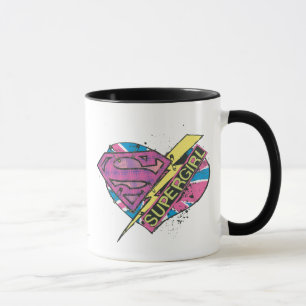 Supergirl Heart och Bolt Mugg