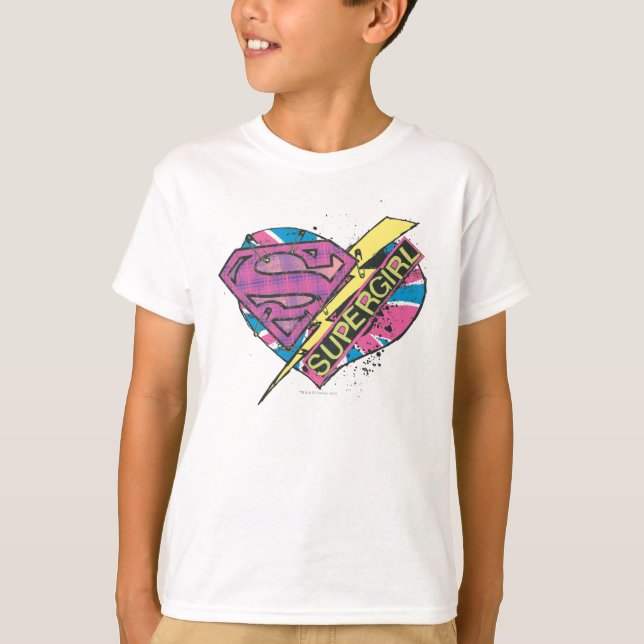 Supergirl Heart och Bolt T-shirt (Framsida)