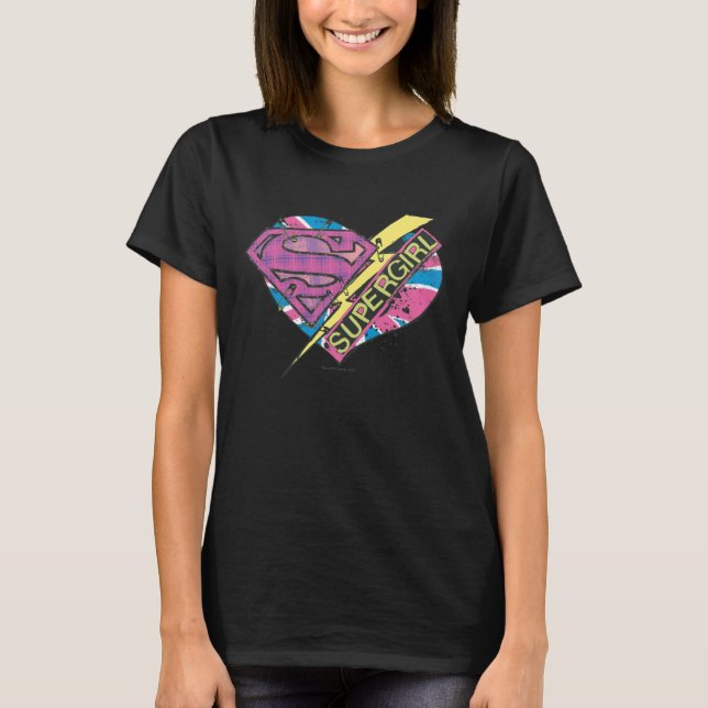 Supergirl Heart och Bolt T-shirt (Framsida)