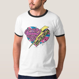 Supergirl Heart och Bolt Tee