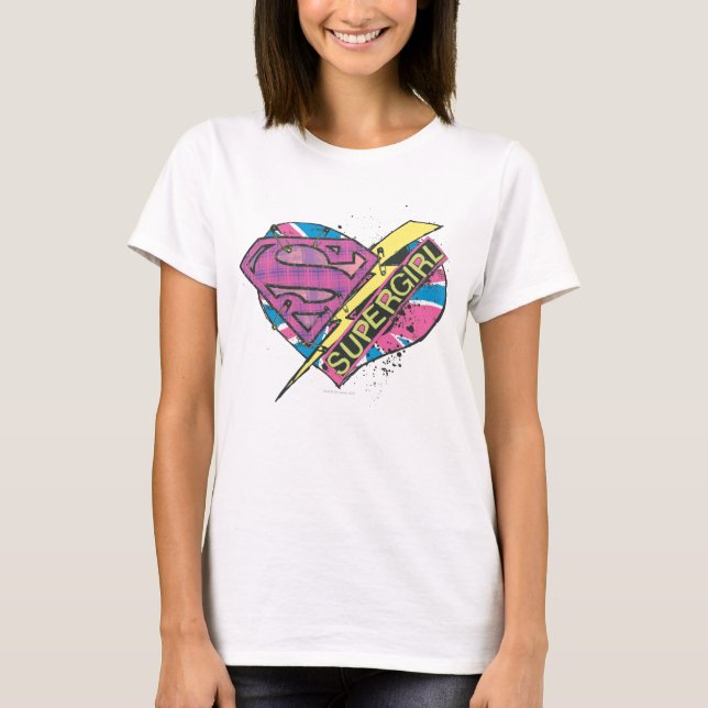 Supergirl Heart och Bolt Tröja (Framsida)
