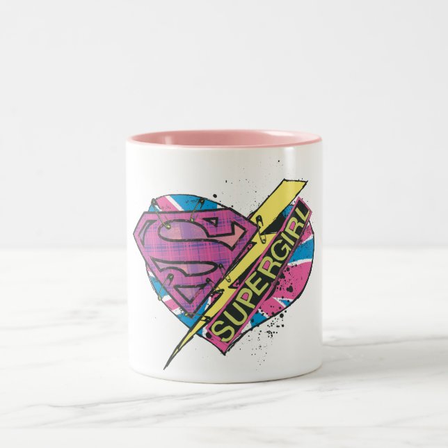 Supergirl Heart och Bolt Två-Tonad Mugg (Center)