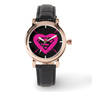 Supergirl Hearts Diagonal Mönster Armbandsur