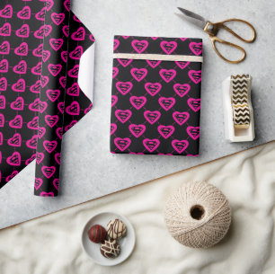 Supergirl Hearts Diagonal Mönster Presentpapper