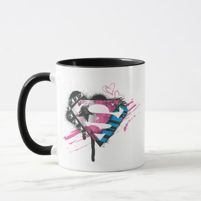 Supergirl Hearts Logotyp Mugg (Vänster)