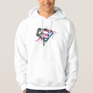 Supergirl Hearts Logotyp Sweatshirt Med Luva