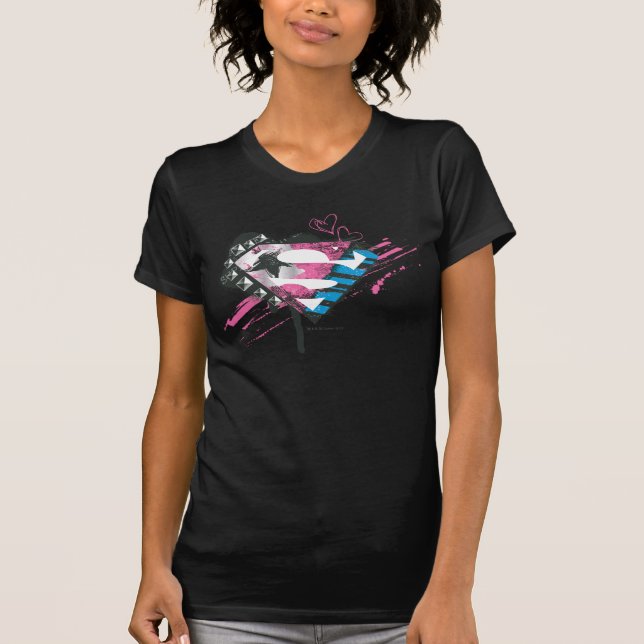 Supergirl Hearts Logotyp Tee (Framsida)