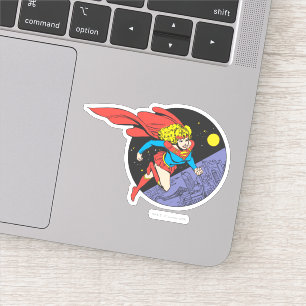 Supergirl hoppar i utrymme klistermärken