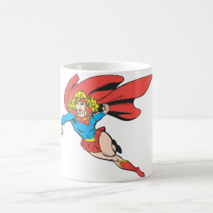 Supergirl hoppar och stansmaskiner kaffemugg