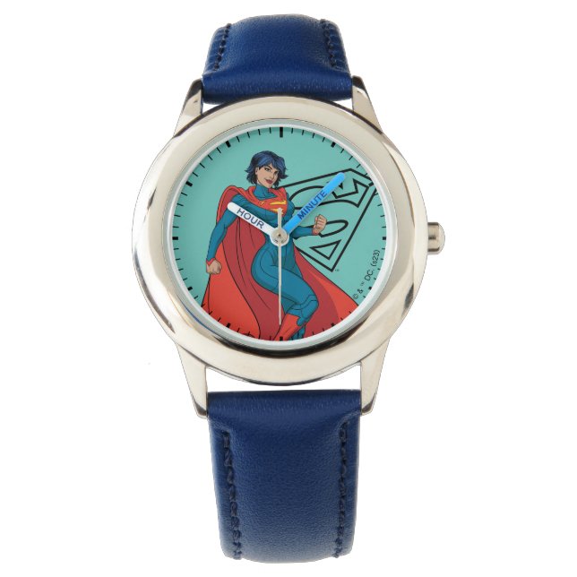 Supergirl Hovering i Blue Kostym Armbandsur (Framsida)
