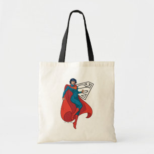 Supergirl Hovering i Blue Kostym Tygkasse