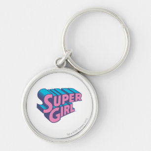 Supergirl J-Pop 10 Rund Silverfärgad Nyckelring