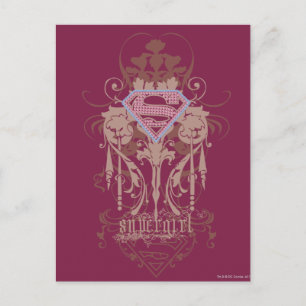 Supergirl Jewel Logotyp Vykort