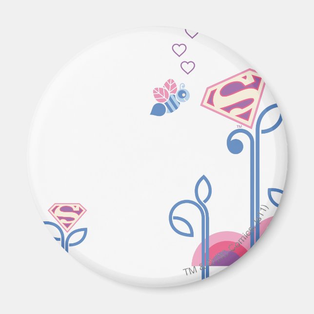 Supergirl Kärlek Bee Magnet (Framsidan)