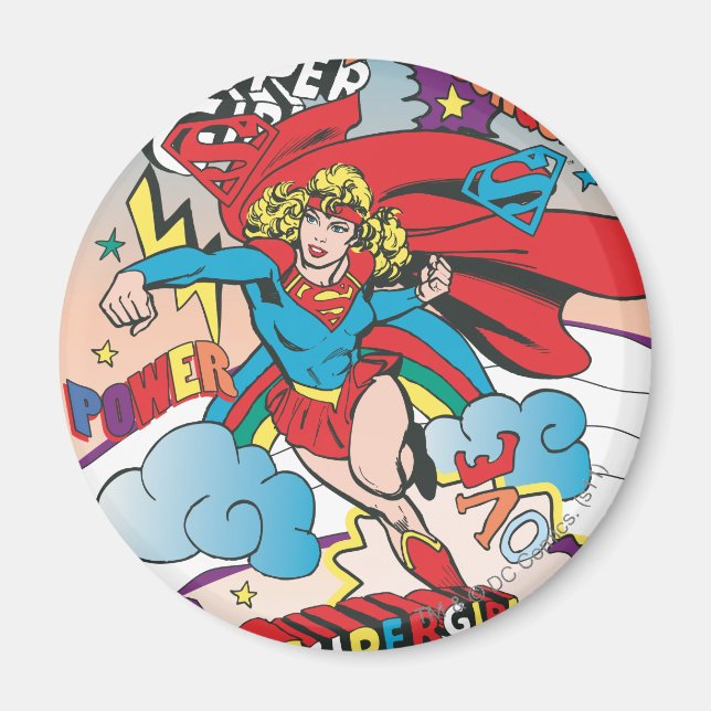 Supergirl Kärlek Conquers Magnet (Framsidan)
