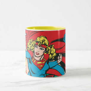 Supergirl Kärlek Conquers Två-Tonad Mugg