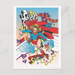 Supergirl Kärlek Conquers Vykort
