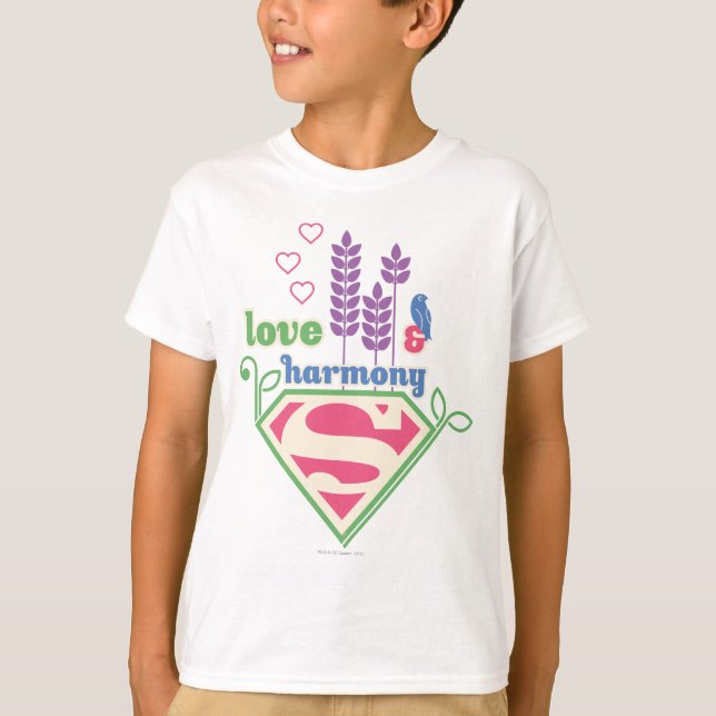 Supergirl Kärlek & Harmony T-shirt (Framsida)