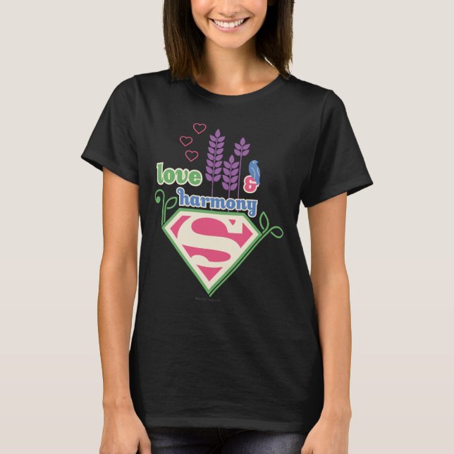 Supergirl Kärlek & Harmony Tee (Framsida)