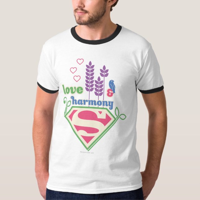 Supergirl Kärlek & Harmony Tee (Framsida)
