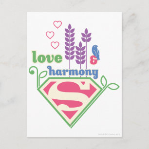 Supergirl Kärlek & Harmony Vykort